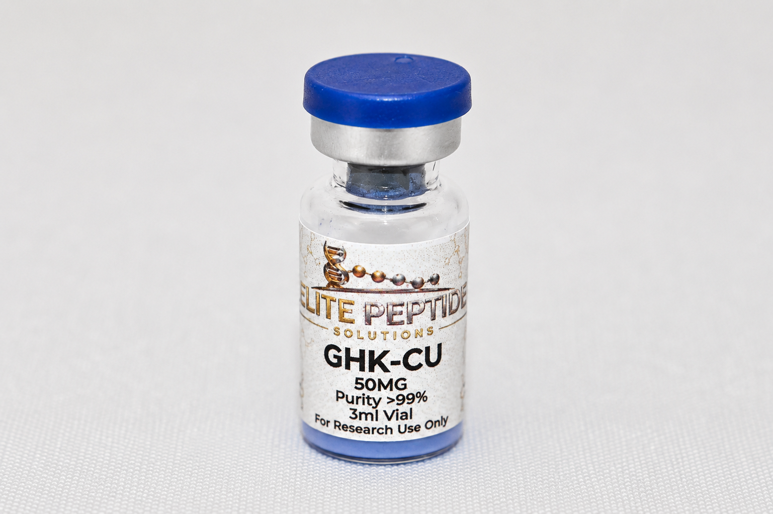Elite Peptide Solutions GHK-Cu 50mg lyophilised peptide vial for research use