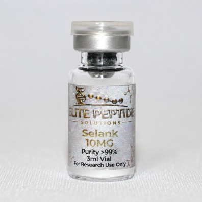 Elite Peptide Solutions SELANK-10MG lyophilised peptide vial for research use